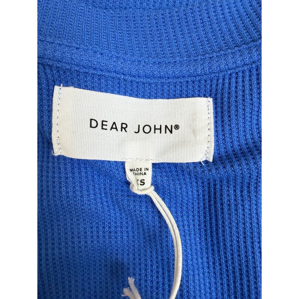 NWT Dear John Boutique Uri Cornflower Blue V Neck Short Sleeve Top #0403 XS - Picture 5 of 8